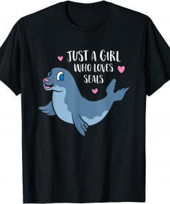 Just a Girl Who Loves Seals Cute Seal Girl T-Shirt