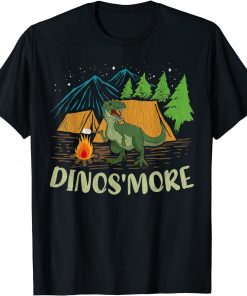 Funny Dinos'more Camping Dinosaur Camp Camper T-Shirt