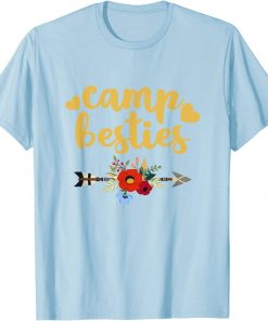 Cute Camp Besties Shirt Camping Best Friend Camper Girl T-Shirt